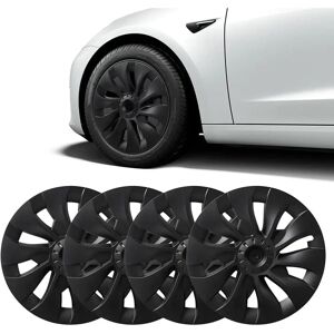 Tesla Model 3 18" Hjulcover - Mat Sort - Sæt af 4 Tesla Model 3 18" Hjulcover - Mat Sort - Sæt af 4