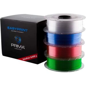 Prima Creator EasyPrint PETG 1.75mm 4x500g - Klar Rosa Lys Blå - 3D Filament Prima Creator EasyPrint PETG 1.75mm 4x500g - Klar Rosa Lys Blå - 3D Filament