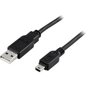 Deltaco USB 2.0 Kabel - 0,5m - Sort - USB Type A til Mini-B Deltaco USB 2.0 Kabel - 0,5m - Sort - USB Type A til Mini-B