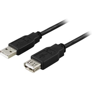 Deltaco USB 2.0 Kabel A/A - 3m - Svart Deltaco USB 2.0 Kabel A/A - 3m - Svart