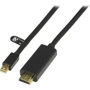 Deltaco Mini DisplayPort to HDMI Kaapeli - Musta - 1m Deltaco Mini DisplayPort to HDMI Kaapeli - Musta - 1m