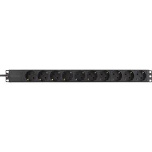 Deltaco Steckerleiste - 10 Steckdosen, 3m Kabel, Schwarz Deltaco Steckerleiste - 10 Steckdosen, 3m Kabel, Schwarz