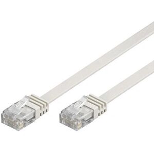 Deltaco TP-65V-FL Nätverkskabel - 5m UTP Cat6 Vit Deltaco TP-65V-FL Nätverkskabel - 5m UTP Cat6 Vit