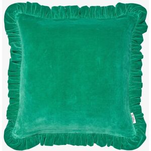 Classic Collection - Bomullskuddeöverdrag Frilled - Grön 50x50 Classic Collection - Bomullskuddeöverdrag Frilled - Grön 50x50
