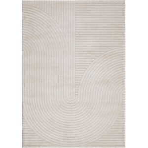 KM Home Bella Beige Tæppe - High-Low Mønster KM Home Bella Beige Tæppe - High-Low Mønster