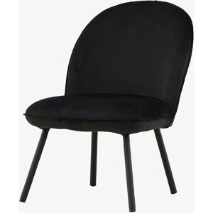 Venture Home Polar Lounge Stol - Fløjl Sort - Skandinavisk Design Venture Home Polar Lounge Stol - Fløjl Sort - Skandinavisk Design