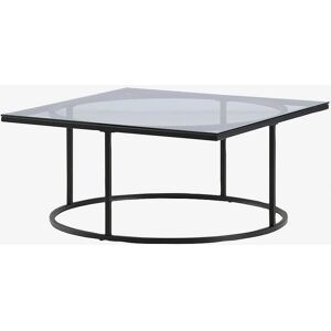 Furniture Fashion Skanör Soffbord - Svart - Modern Glas - 90x90cm Furniture Fashion Skanör Soffbord - Svart - Modern Glas - 90x90cm