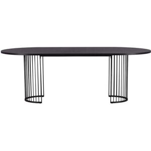 VIND - Elegant svart MDF stål spisebord - 220cm VIND - Elegant svart MDF stål spisebord - 220cm