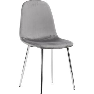 Venture Home - Moderni vaaleanharmaa samettinen ruokatuoli 2-pack - Ruokasali Venture Home - Moderni vaaleanharmaa samettinen ruokatuoli 2-pack - Ruokasali