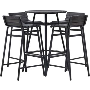 Venture Home Sort Udendørs Bar Sæt - 4 Stole & 1 Bord Venture Home Sort Udendørs Bar Sæt - 4 Stole & 1 Bord
