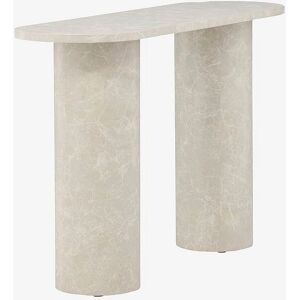 Venture Home Narvik - Oval marmoreffekt konsoll - Beige Venture Home Narvik - Oval marmoreffekt konsoll - Beige