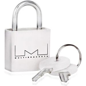 Multibrackets 5033 - Serrure à cadenas - Conventionnelle, 2 clés - Publicité Multibrackets 5033 - Serrure à cadenas - Conventionnelle, 2 clés - Publicité