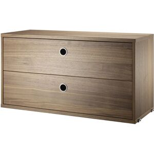 String Furniture Armoire Modulable Noyer - Deux Tiroirs - 78x42x30 cm - Armoire - Publicité String Furniture Armoire Modulable Noyer - Deux Tiroirs - 78x42x30 cm - Armoire - Publicité