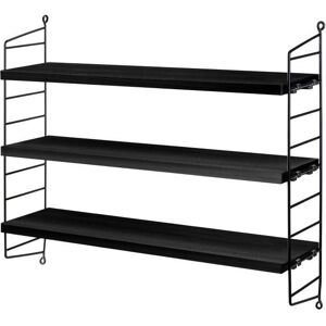 Étagère String Furniture 60x50 cm - Frêne Teinté Noir/Noir - Étagère Murale Modulable - Publicité Étagère String Furniture 60x50 cm - Frêne Teinté Noir/Noir - Étagère Murale Modulable - Publicité