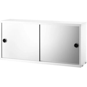 String - Placard mural blanc avec portes miroir - 78x37cm - Publicité String - Placard mural blanc avec portes miroir - 78x37cm - Publicité