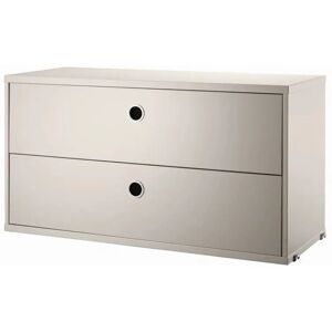 String Møbel Beige Moduloppbevaring - System, Skuffer, MDF String Møbel Beige Moduloppbevaring - System, Skuffer, MDF