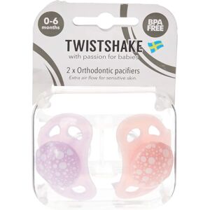 Chupete Twistshake Ortodóntico 0-6m Rosa y Morado - 2 piezas Chupete Twistshake Ortodóntico 0-6m Rosa y Morado - 2 piezas