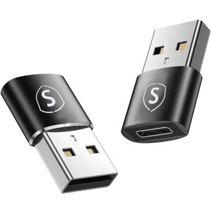 Adaptateur USB-A à USB-C SiGN - Pack de 2 - Noir - Publicité Adaptateur USB-A à USB-C SiGN - Pack de 2 - Noir - Publicité