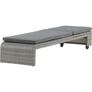 Chaise Longue en Rotin Synthétique Gris London - Extérieur - Publicité Chaise Longue en Rotin Synthétique Gris London - Extérieur - Publicité