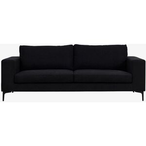 Venture Design Bolero 3-seters Sofa - Svart Stoff & Stålegg Venture Design Bolero 3-seters Sofa - Svart Stoff & Stålegg