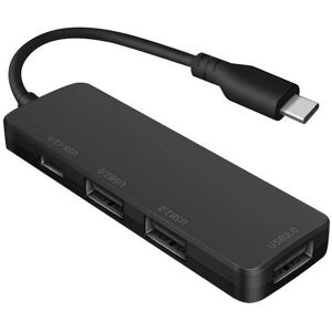 Nördic - USB-C Hub 4-portti - Musta - USB 2.0 - USB hub Nördic - USB-C Hub 4-portti - Musta - USB 2.0 - USB hub
