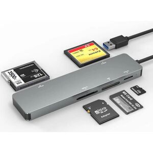 NÖRDIC - CRD-014 - Aluminium - USB 3.2 Gen 1 - Kortinlukija NÖRDIC - CRD-014 - Aluminium - USB 3.2 Gen 1 - Kortinlukija