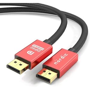 NÖRDIC 3m nylon DisplayPort 2.1 kaapeli - 80Gbps HDR G-Sync NÖRDIC 3m nylon DisplayPort 2.1 kaapeli - 80Gbps HDR G-Sync