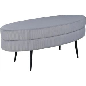 Venture Home Ottoman - Velours gris - 100x40x41 cm - Ottoman - Publicité Venture Home Ottoman - Velours gris - 100x40x41 cm - Ottoman - Publicité