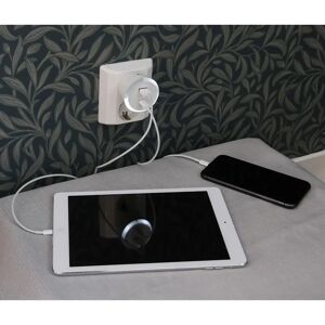 CAPIDI Säkerhetstimer USB A+C 1-4 timmar Vit - USB-laddare med timer CAPIDI Säkerhetstimer USB A+C 1-4 timmar Vit - USB-laddare med timer