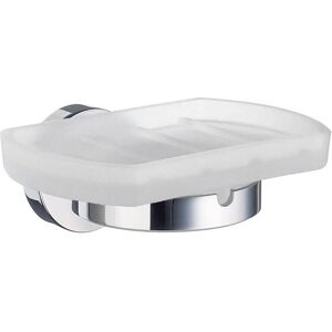 Smedbo Home Soap Dish Holder - Wall-Mounted, Frosted Glass & Chrome - Soap Dish Smedbo Home Soap Dish Holder - Wall-Mounted, Frosted Glass & Chrome - Soap Dish