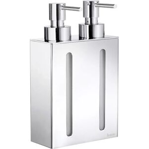 Smedbo Outline FK258 - Double Soap Dispenser, Frosted Glass Smedbo Outline FK258 - Double Soap Dispenser, Frosted Glass