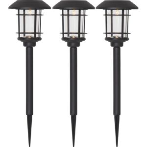 Star Trading Utomhus Solcellsgartenbelysning - 3-Pack - Svart Star Trading Utomhus Solcellsgartenbelysning - 3-Pack - Svart