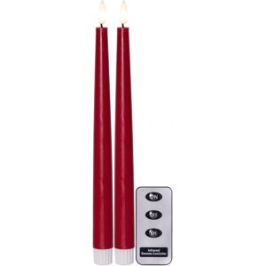 Star Trading LED Kerze - 2-teilig Rot 28cm - Dinner Light Star Trading LED Kerze - 2-teilig Rot 28cm - Dinner Light
