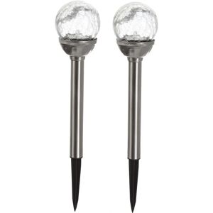 Lumières solaires de jardin StarTrading - Sphères en verre craquelé - Publicité Lumières solaires de jardin StarTrading - Sphères en verre craquelé - Publicité