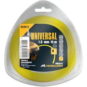 Filo per decespugliatore MCCULLOCH NLO012 - Silenzioso, 15m, 1,6mm Filo per decespugliatore MCCULLOCH NLO012 - Silenzioso, 15m, 1,6mm
