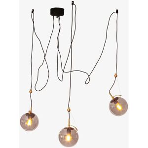 Rydéns Carry Taklampa - Modern Grå Glas med Messing - 3 Glödlampor Rydéns Carry Taklampa - Modern Grå Glas med Messing - 3 Glödlampor