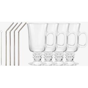 Dorre Iona Irländsk Kaffeset - Transparent - 4 Glas & 4 Sugrör Dorre Iona Irländsk Kaffeset - Transparent - 4 Glas & 4 Sugrör