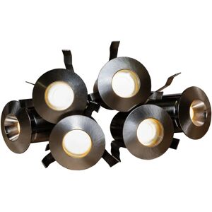 Sauna downlight kit - Rostfritt stål, 2700K, 6x20lm Sauna downlight kit - Rostfritt stål, 2700K, 6x20lm