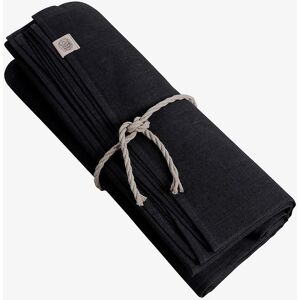Lovely Linen - Klassisk hørdug - Sort - 150X300 Lovely Linen - Klassisk hørdug - Sort - 150X300