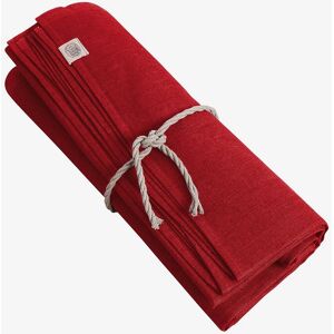 Lovely Linen - 170X170 - Rød borddækning - Klassisk rund hør Lovely Linen - 170X170 - Rød borddækning - Klassisk rund hør