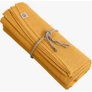 Lovely Linen - Klassisk linnedækken - Orange - 100X100 Lovely Linen - Klassisk linnedækken - Orange - 100X100