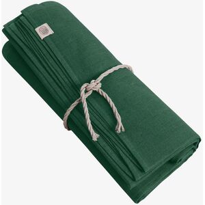 Lovely Linen - Klassisk Rund Borddække - Grøn - 170X170 Lovely Linen - Klassisk Rund Borddække - Grøn - 170X170