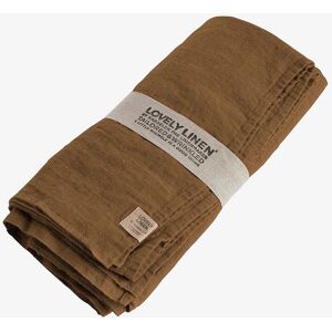 Lovely Linen - Vasket linneduk - Brun - 100X100 Lovely Linen - Vasket linneduk - Brun - 100X100