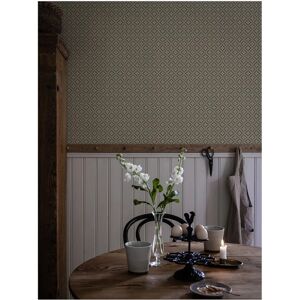 Duro Ingrid Sort Vintage Tapet - Geometrisk Mønster Duro Ingrid Sort Vintage Tapet - Geometrisk Mønster