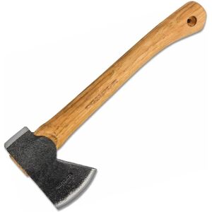 Hache de scout Condor - Acier à haute teneur en carbone, Manche en hickory, Étui en cuir - Publicité Hache de scout Condor - Acier à haute teneur en carbone, Manche en hickory, Étui en cuir - Publicité