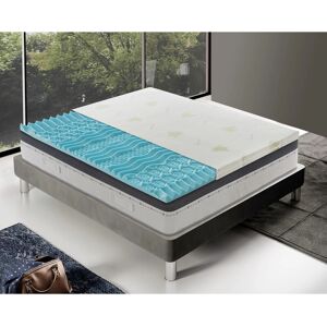 Ilovesleep Topper en mousse viscoélastique 120x190 - Support, Respirant, Fabriqué en Italie - Publicité Ilovesleep Topper en mousse viscoélastique 120x190 - Support, Respirant, Fabriqué en Italie - Publicité