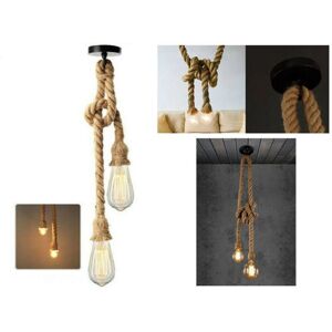 Lampada a sospensione vintage a doppia corda Trade Shop Traesio Lampada a sospensione vintage a doppia corda Trade Shop Traesio