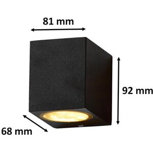 Applique Murale Noire LED Rectangulaire - IP44, GU10 - Publicité Applique Murale Noire LED Rectangulaire - IP44, GU10 - Publicité