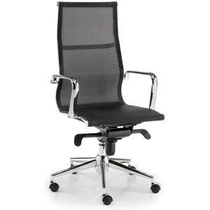 Chaise de bureau ergonomique Euromof Berlin - Dossier haut, maille respirante - Publicité Chaise de bureau ergonomique Euromof Berlin - Dossier haut, maille respirante - Publicité