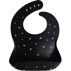 Babador de silicone preto Mushie - Babadores para bebê Babador de silicone preto Mushie - Babadores para bebê